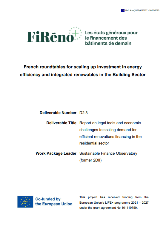 Report on legal tools and economic challenges 